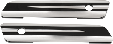 DRAG SPECIALTIES Hinge Covers - Black - FL '14-'23 S77-0149B