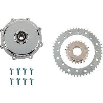 DRAG SPECIALTIES 1210-2662 Chain Conversion Sprocket Kit - Chrome - '09-'16