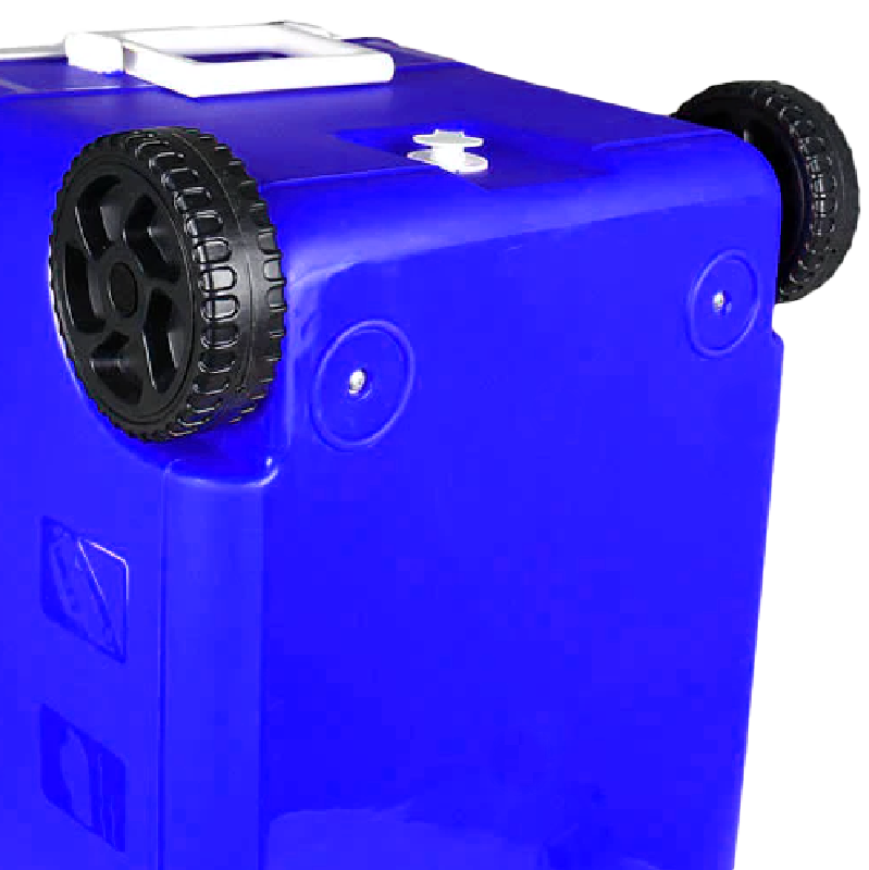 CERWIN VEGA 55QT Blue Cooler with 6.5" 2-Way Marine Built-In Speakers, BT Streaming, Phone Charger, 10hr Battery CVC65B