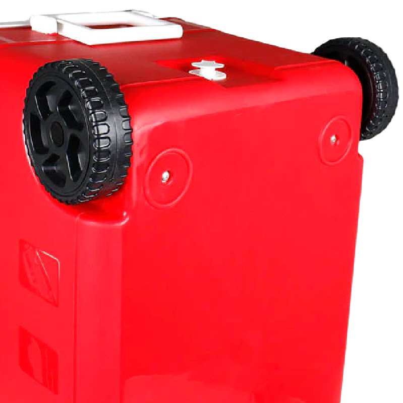 CERWIN VEGA 55QT Red Cooler with 6.5" 2-Way Marine Built-In Speakers, BT Streaming, Phone Charger, 10hr Battery CVC65R