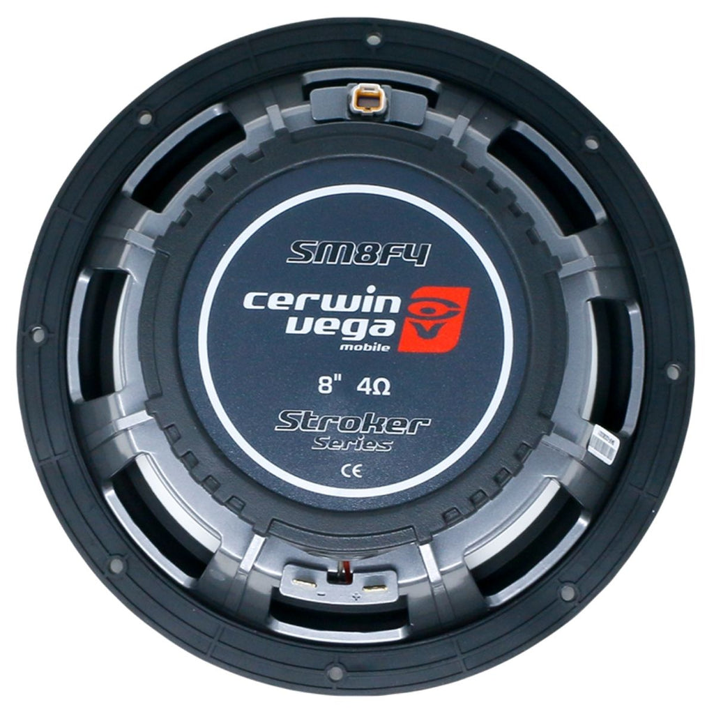 RPM Stroker 2-Way 8" 150W RMS 4-Ohm Speaker W/ Flush Mount 1" Titanium Dome Tweeter  SM8F4