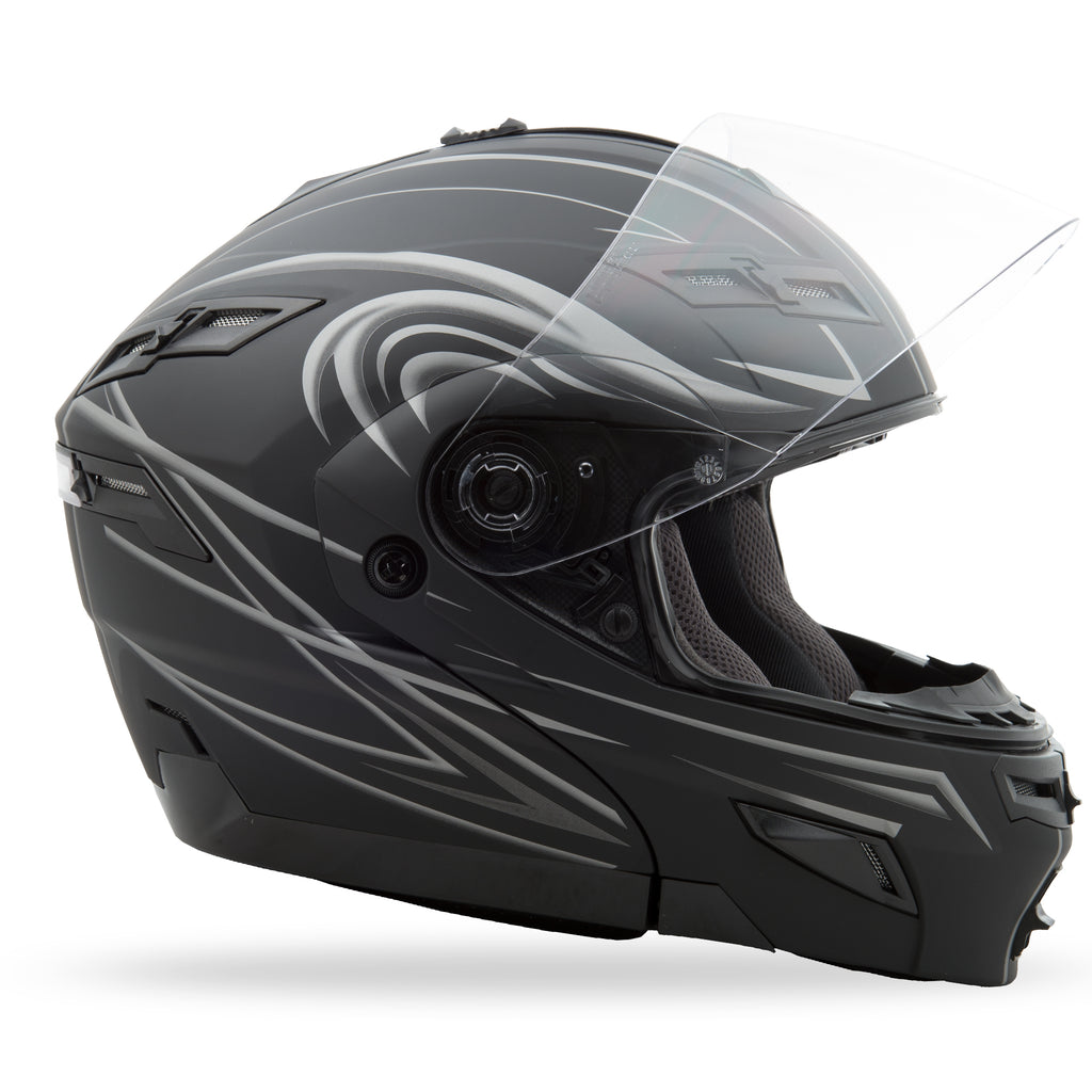 Gm 54 Modular Helmet Derk Matte Black/Silver Xs