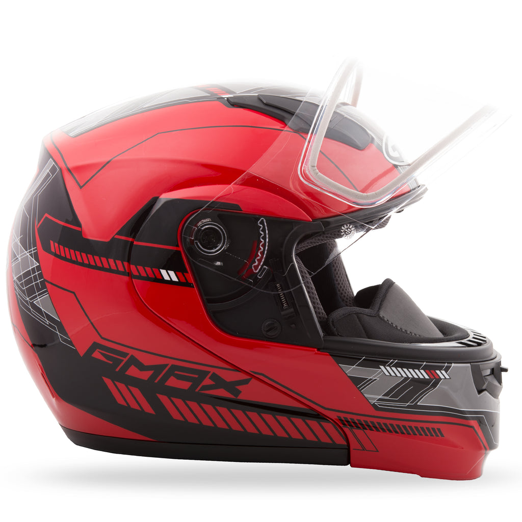 Md 04 Snow Modular Helmet Red/Black L