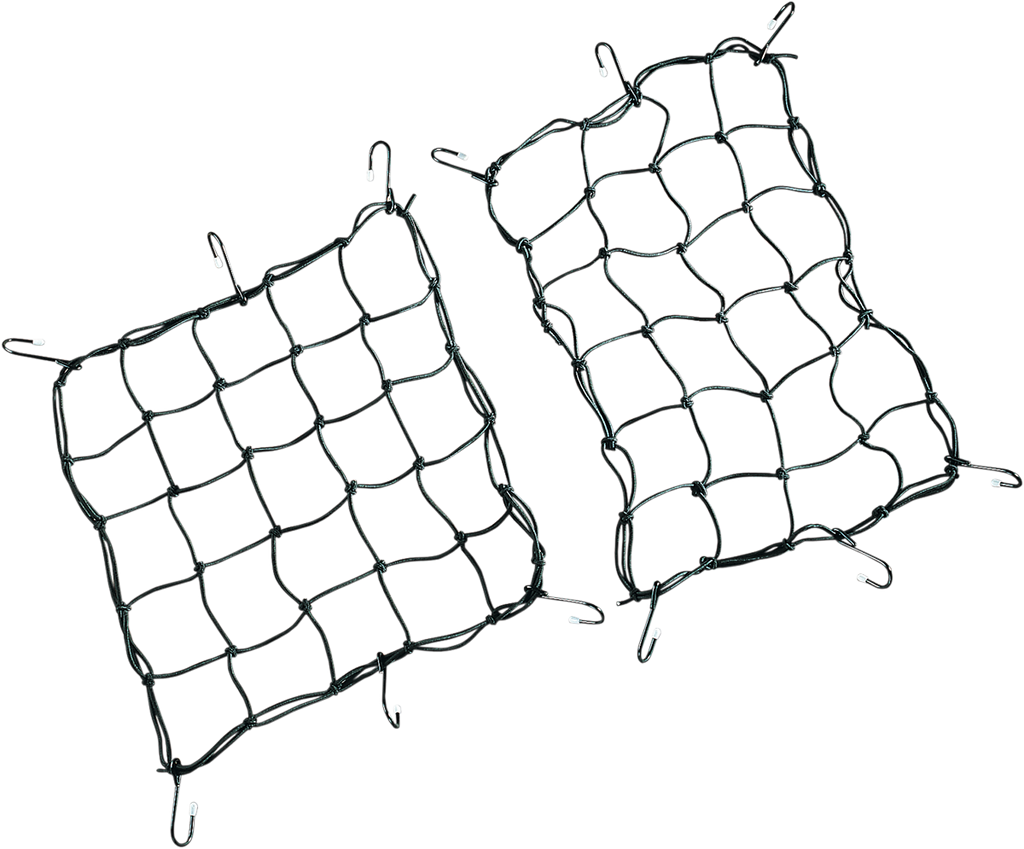 DRAG SPECIALTIES Cargo Net - 15" x 15" - 6 Hook - Black 10-6099B-HC4