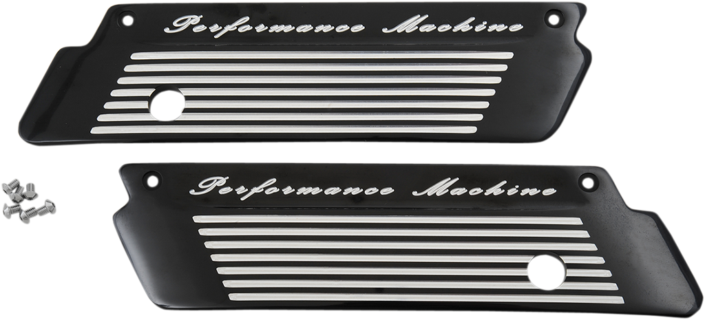 PERFORMANCE MACHINE (PM) Saddlebag Hinge Covers - FLT - Contrast Cut 0200-2007-BM