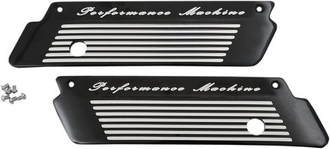 PERFORMANCE MACHINE (PM) Saddlebag Hinge Covers - FLT - Contrast Cut 0200-2007-BM