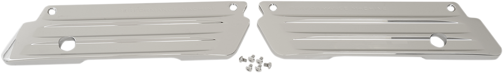PERFORMANCE MACHINE (PM) Saddlebag Latch Covers - '93-'13 FLH - Chrome 0200-2003-CH