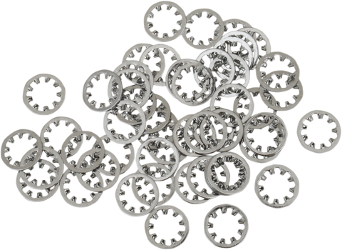 DRAG SPECIALTIES Inside Washer - Star - Chrome - 3/8" MPB459