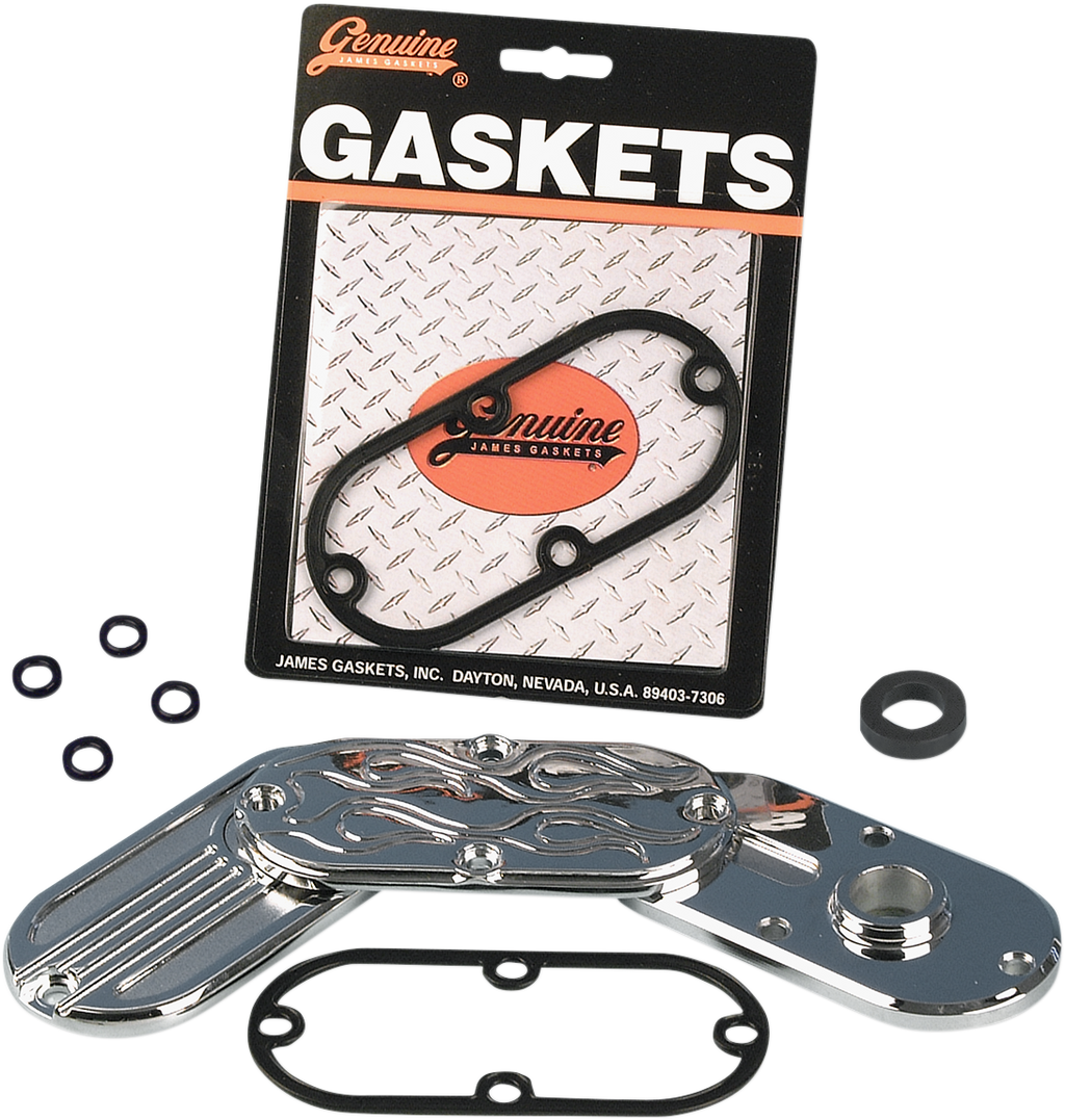 JAMES GASKET Inspection Gasket Metal/Rubber - Big Twin JGI-60567-90-DL