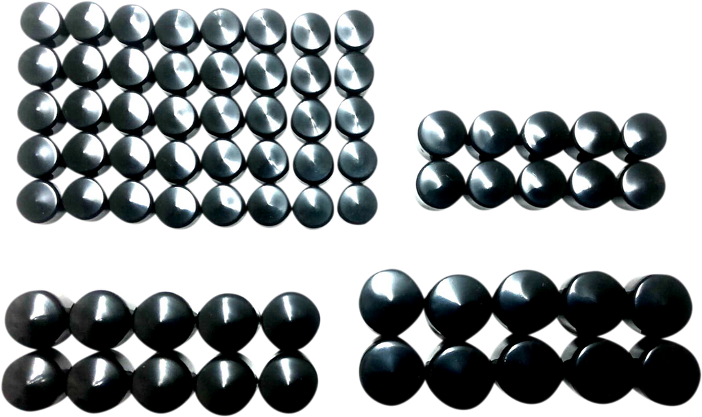 DRAG SPECIALTIES Bolt Covers - Engine - Black - M8 352066