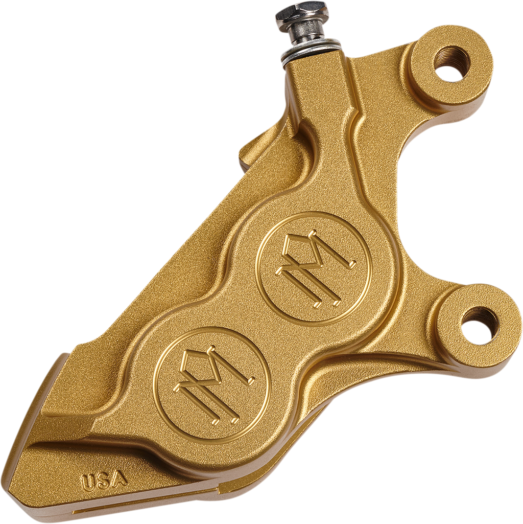PERFORMANCE MACHINE (PM) 4-Piston Caliper - Gold Ops - Right Front 0052-2424-SMG