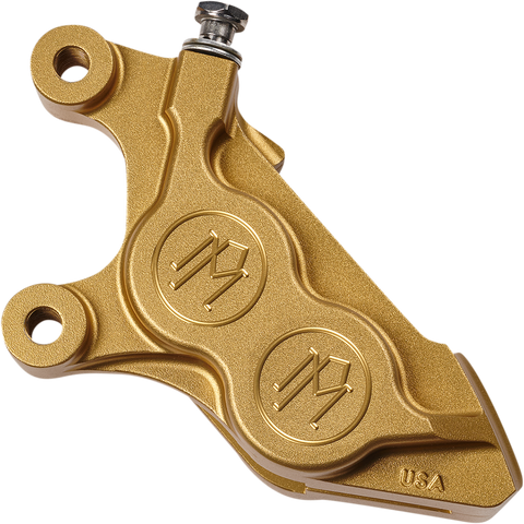 PERFORMANCE MACHINE (PM) 4-Piston Caliper - Gold Ops - Left Front 0052-2425-SMG