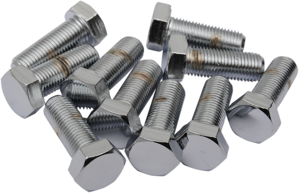 DRAG SPECIALTIES Bolts - Hex-Head - 3/8"-24 x 1-1/4" - Chrome MPB157