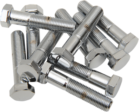 DRAG SPECIALTIES Bolts - Hex-Head - 3/8"-24 x 1-1/2" - Chrome MPB158