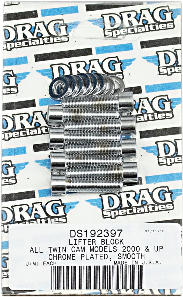 DRAG SPECIALTIES Bolt Kit - Lifter - Socket-Head - Smooth - Twin Cam MK378S
