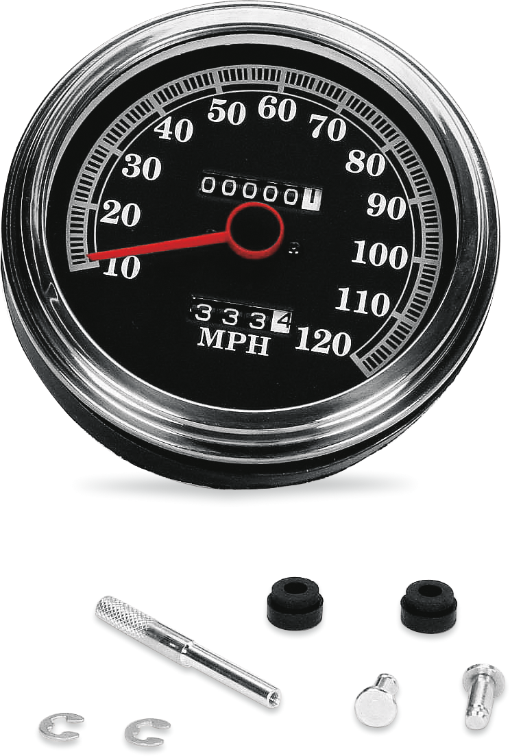 DRAG SPECIALTIES 5" MPH FL-Style 2:1 Speedometer - '89-'95 Black Face 72422AMX