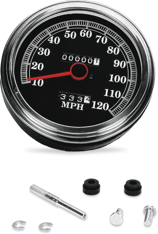 DRAG SPECIALTIES 5" MPH FL-Style 2:1 Speedometer - '89-'95 Black Face 72422AMX