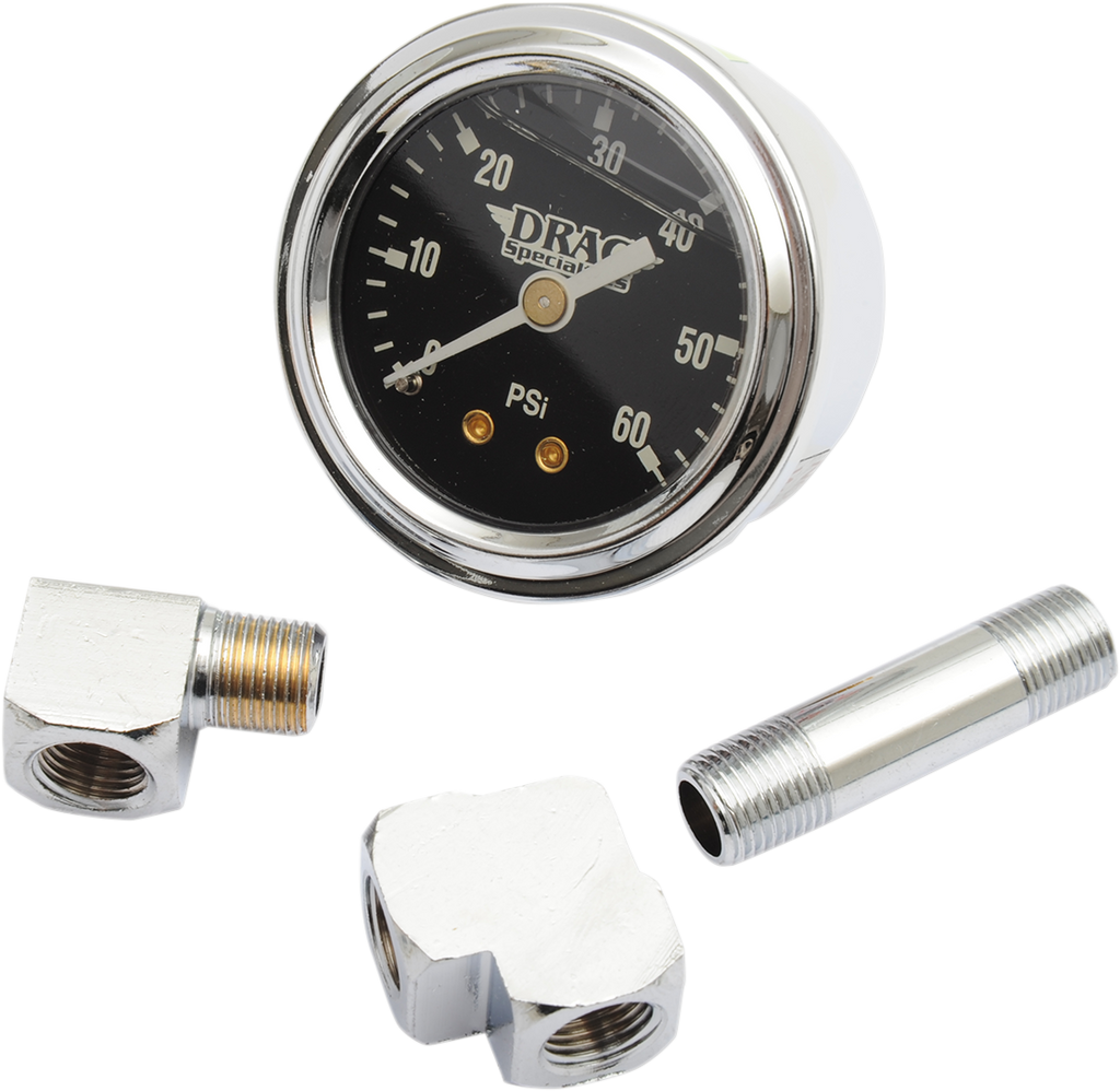 DRAG SPECIALTIES Oil Gauge Kit - Black - '52-'85 L44102-BX14