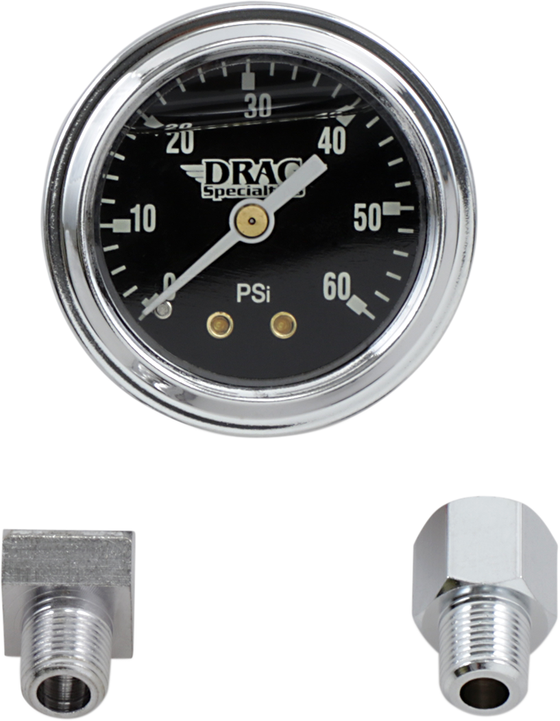 DRAG SPECIALTIES Oil Gauge Kit - Black - '38-'69 244104-BX14