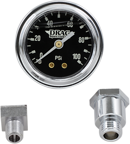 DRAG SPECIALTIES Oil Gauge Kit - Black - '70-'84 244111-BX14