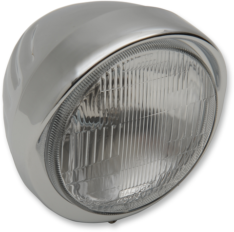 DRAG SPECIALTIES Headlight with Visor 5-3/4" - Grooved 20-0335D-BX-LB1