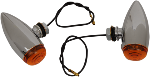 DRAG SPECIALTIES Bullet LED Marker Lights - Smooth - Amber 20-6589SA-BC202