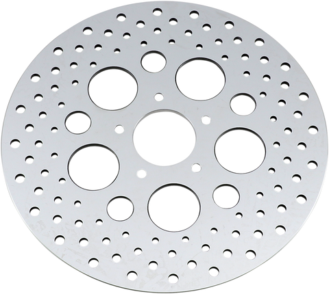 DRAG SPECIALTIES Drilled Brake Rotor - Front - 11.5" - Harley-Davidson 060185ASP-BC648