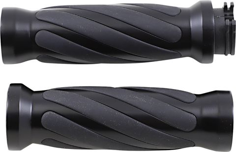 DRAG SPECIALTIES Grips - Twisted - Matte Black 17-0543MBD