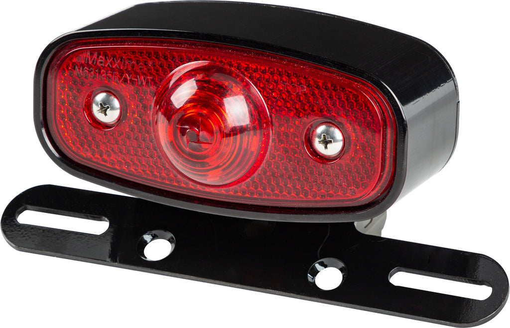 Chopper Taillight Black Led W/License Bracket