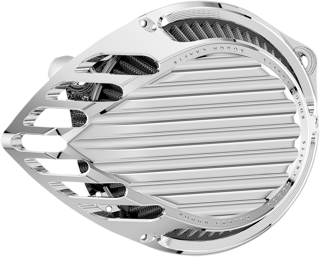 ROUGH CRAFTS Finned Air Cleaner - Chrome RC-600-006
