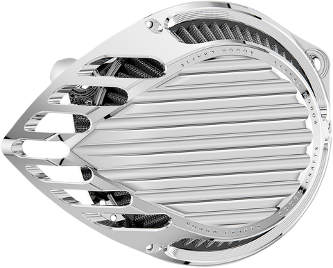ROUGH CRAFTS Finned Air Cleaner - Chrome RC-600-007