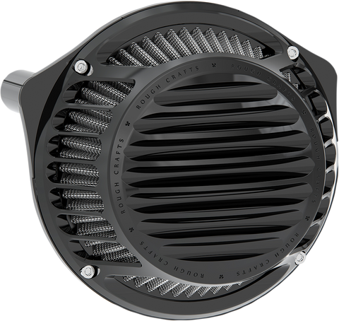 ROUGH CRAFTS Round Air Cleaner - Black - Twin Cam RC-600-010