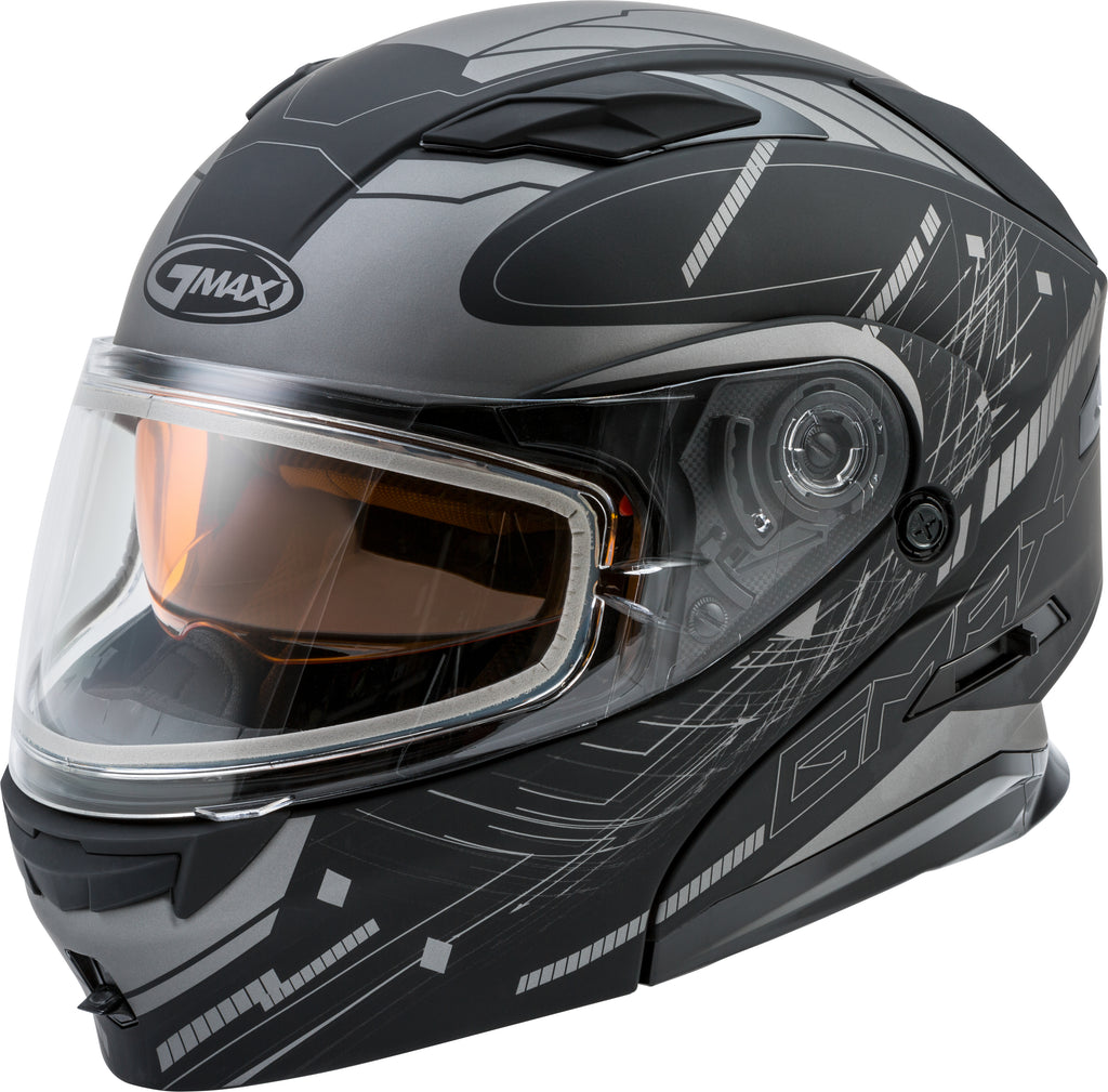 Md 01s Modular Wired Snow Helmet Matte Black/Silver 3x