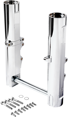 PERFORMANCE MACHINE (PM) Lower Fork Leg - Chrome - Dual Disc 0208-2173-CH