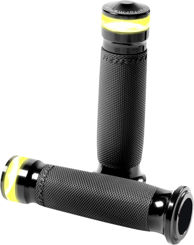PERFORMANCE MACHINE (PM) Grips Contour - LED - TBW - Black 0063-2100M-B