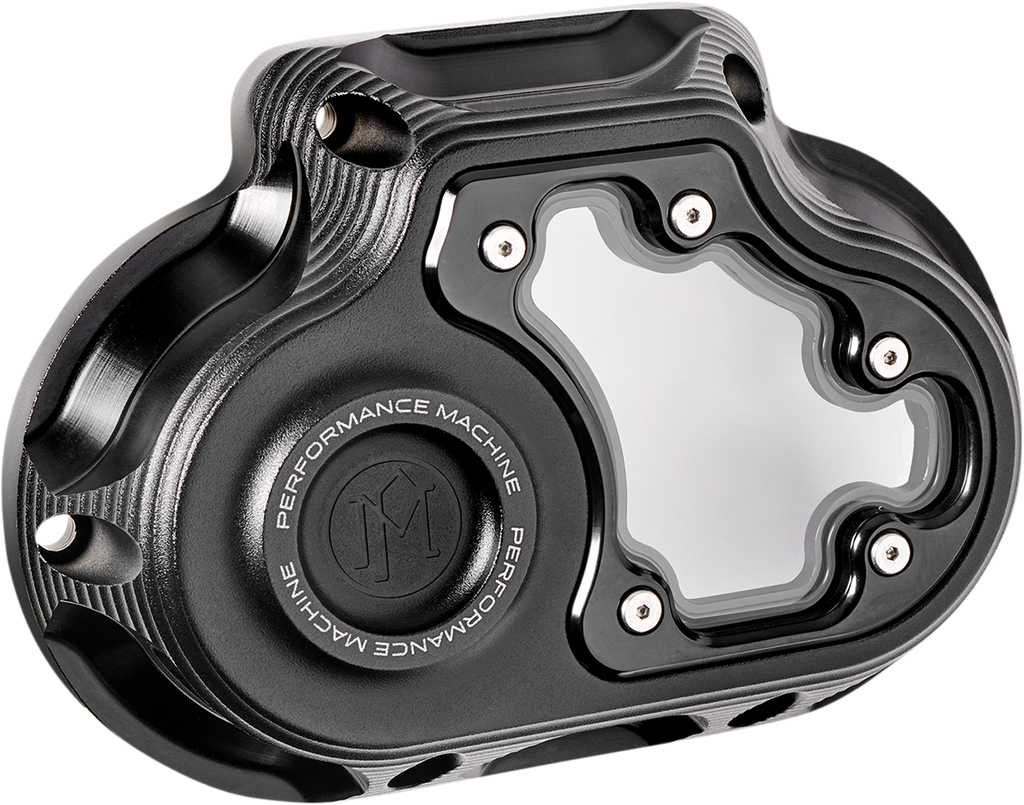 PERFORMANCE MACHINE (PM) Transmission Cover - Black Ops* 0177-2081M-SMB