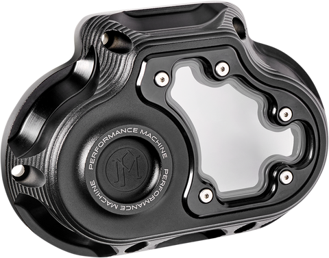 PERFORMANCE MACHINE (PM) Transmission Cover - Black Ops* 0177-2081M-SMB