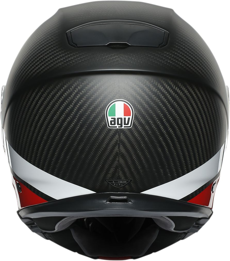 AGV SportModular Helmet - Layer - Carbon/Red/White - Small 211201O2IY01210