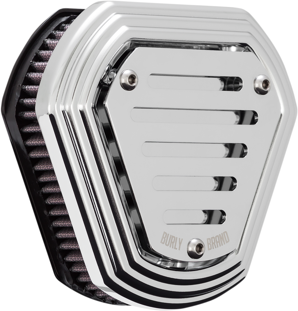 BURLY BRAND Burley Air Cleaner -  Chrome - XL B09-0012C