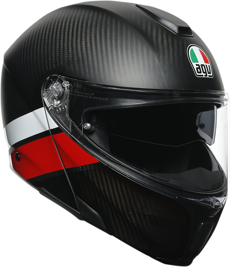 AGV SportModular Helmet - Layer - Carbon/Red/White - Small 211201O2IY01210