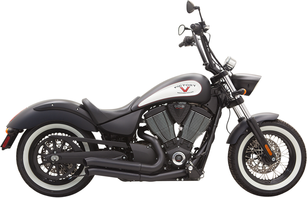 BASSANI XHAUST Pro-Street Exhaust - Black - Turnout 6V23DB