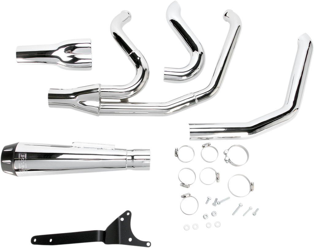 BASSANI XHAUST Road Rage 2:1 Exhaust - Chrome 1FXR2