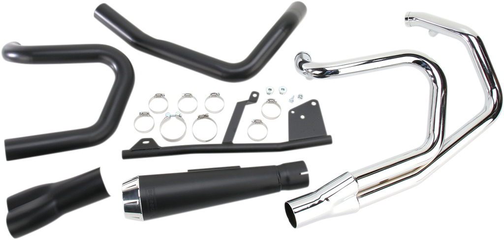 BASSANI XHAUST Road Rage Exhaust - Black - Short - '04-'13 XL 14122J