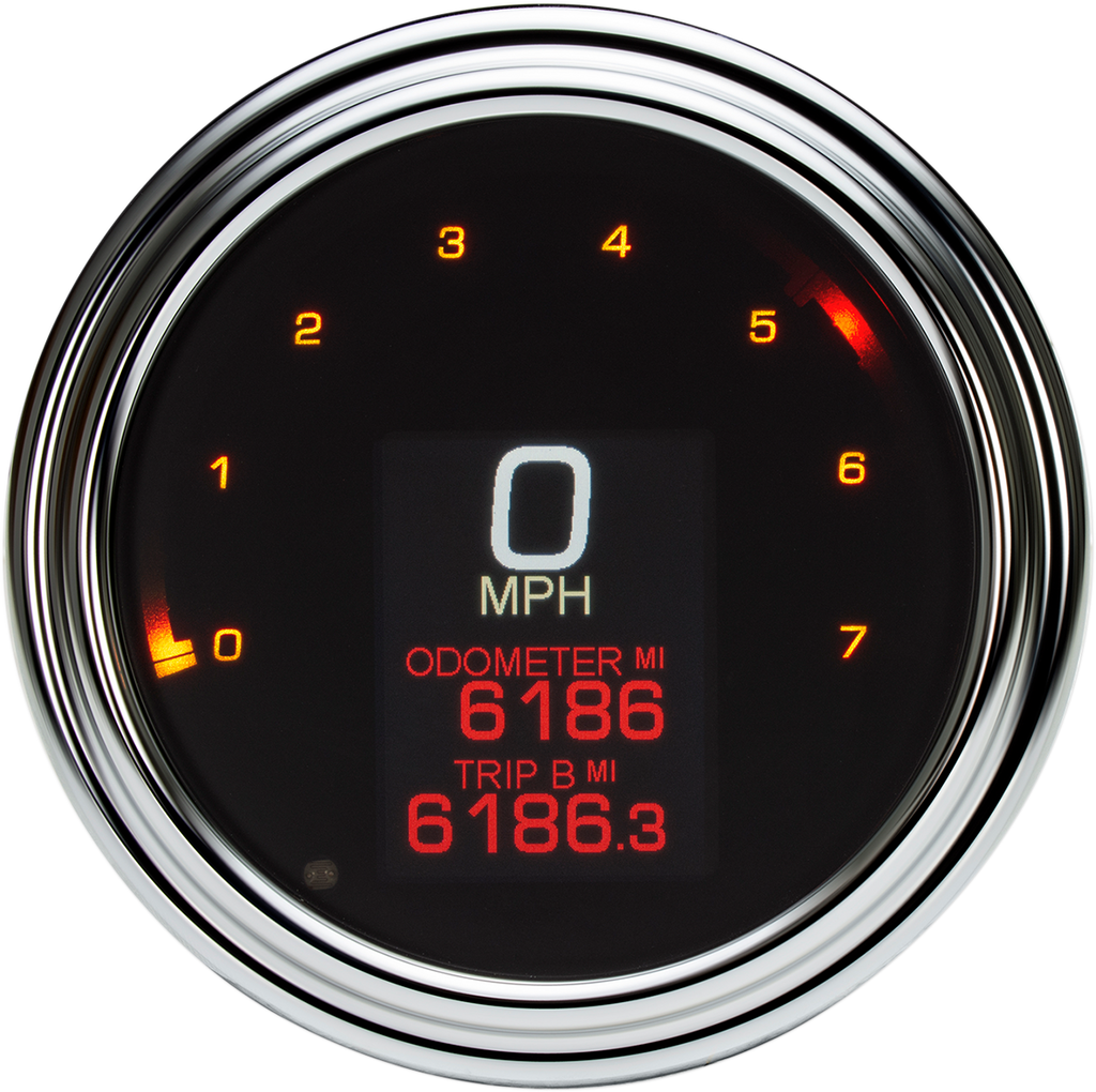 DAKOTA DIGITAL Tank Speedometer - Chrome Bezel - 4.5" MLX-2000