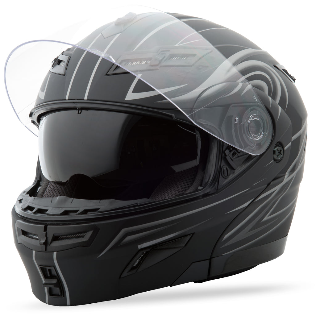 Gm 54 Modular Helmet Derk Matte Black/Silver Xs
