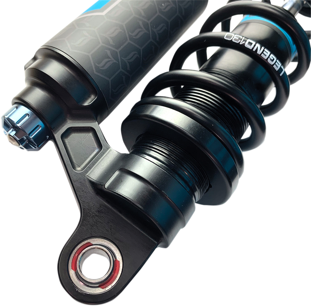 LEGEND SUSPENSION REVO ARC Piggyback Shocks - Standard - Black - 13" - '99-'17 Dyna 1310-1890
