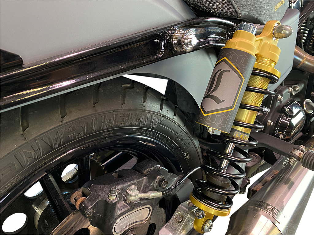 LEGEND SUSPENSION REVO ARC Piggyback Shocks - Heavy Duty - Gold - 13" - '99-'17 Dyna 1310-1915