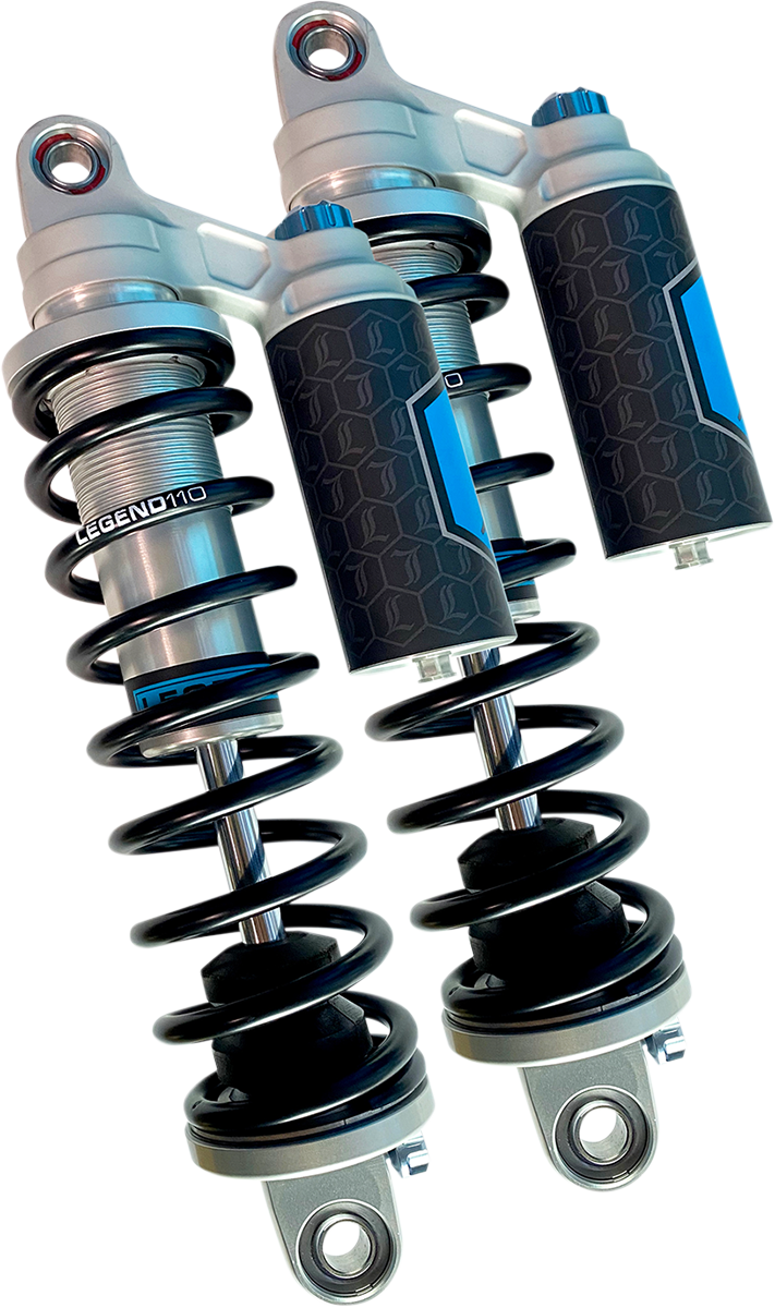 LEGEND SUSPENSION REVO ARC Piggyback Shocks - Heavy Duty -  Clear - 13" - '04+ Sportster 1310-1943