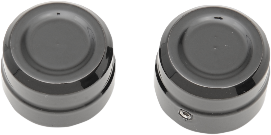 DRAG SPECIALTIES Axle Cap - Front - Black 0214-0831