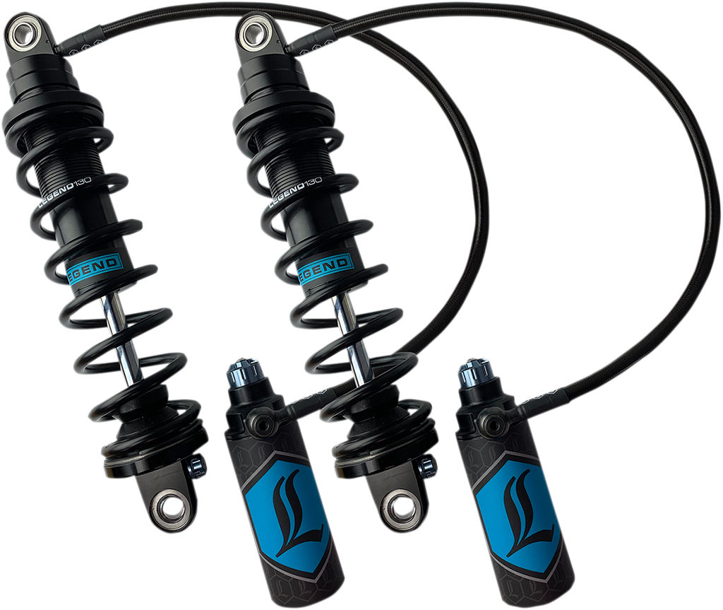 LEGEND SUSPENSION REVO ARC Remote Reservoir Shocks - Standard - Black - 14" - '09-'13 FL 1310-1884
